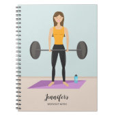 Sterke  fitness van werkuitwissel notitieboek (Voorkant)