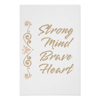 Sterke Geest Dapper Hart Inspirerend Motiverend Perfect Poster