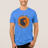 Sterke geest, gedurfd leven, felle vibes Tri-Blend shirt (Voorkant)