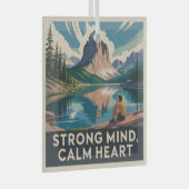 Sterke Geest, Kalm Hart Glas Ornament (Voorkant Rechts)