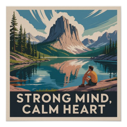 Sterke Geest, Kalm Hart Perfect Poster (Voorkant)