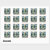 Sterke Geest, Kalm Hart Vierkante Sticker (Vel)