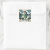 Sterke Geest, Kalm Hart Vierkante Sticker (Tas)
