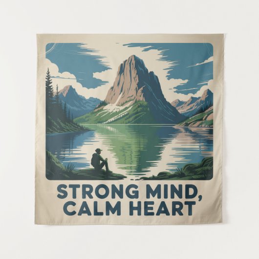 Sterke Geest, Kalm Hart Wandkleed (Voorkant)