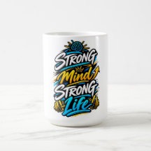 Sterke Geest Sterk Leven Fitness Motivatie Ontwerp