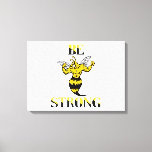 Sterke gele jeksmuur kunst canvas afdruk (Voorkant)