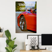 Sterke Gewoontes Dragen Je Quote Poster (Thuiskantoor)