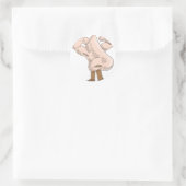 Sterke gezonde neus Cartoon Ronde Sticker (Tas)