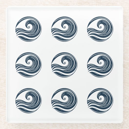 sterke golf glazen onderzetter (Voorkant)