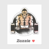 Sterke Gorilla Pomp Spieren Sticker (Vel)