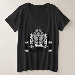 Sterke Gorilla Pompt Spieren Grote Maat T-shirt