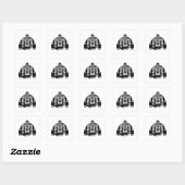Sterke Gorilla Pompt Spieren Vierkante Sticker (Vel)