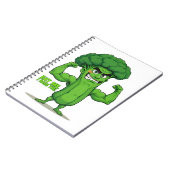 Sterke Groenten Club-Flexing Broccoli Grappige Car Notitieboek (Linkerzijde)