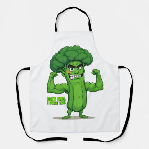 Sterke Groenten Club-Flexing Broccoli Grappige Car Schort