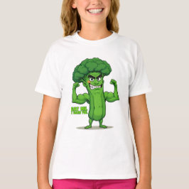 Sterke Groenten Club-Flexing Broccoli Grappige Car T-shirt