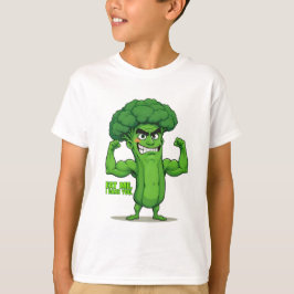 Sterke Groenten Club-Flexing Broccoli Grappige Car T-shirt
