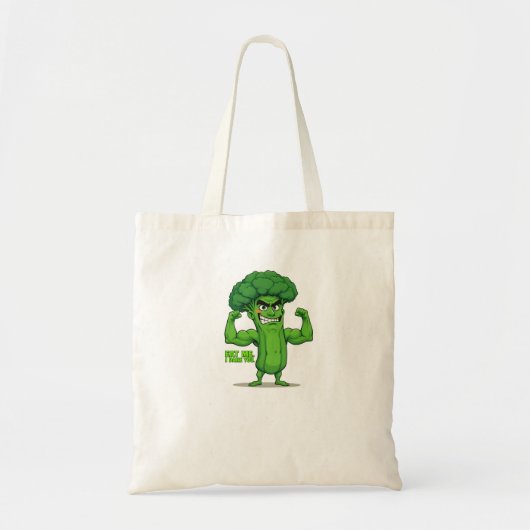 Sterke Groenten Club-Flexing Broccoli Grappige Car Tote Bag (Voorkant)