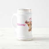 Sterke Gym Kat Moeder Bierpul – Moederdag Geschenk (Voorkant links)