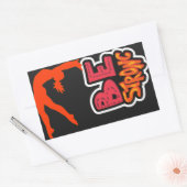 Sterke gymnastiek rechthoekige sticker (Envelop)