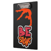 Sterke gymnastiek zijn klembord (Links)