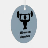 Sterke het macht-hefgewicht van de Kerel - voeg ee Metalen Ornament (Voorkant Rechts)