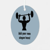 Sterke het macht-hefgewicht van de Kerel - voeg ee Metalen Ornament (Voorkant links)