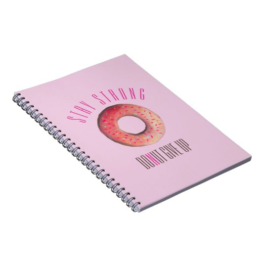 Sterke illustratie Donut Giveup blijven Notitieboek (Rechterzijde)