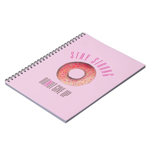 Sterke illustratie Donut Giveup blijven Notitieboek (Linkerzijde)