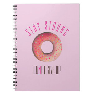 Sterke illustratie Donut Giveup blijven Notitieboek