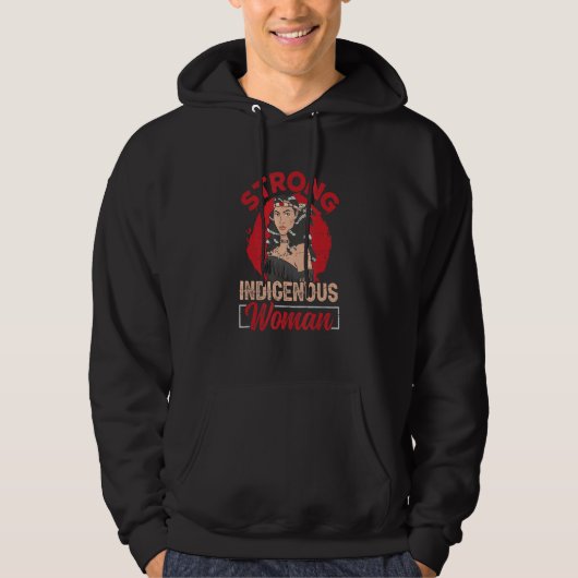 Sterke inheemse vrouw hoodie (Voorkant)