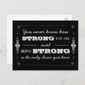 Sterke Inspirerend quote Briefkaart (Voorkant / Achterkant)