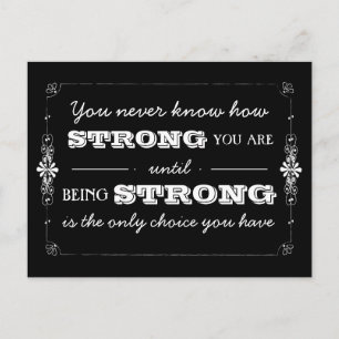 Sterke Inspirerend quote Briefkaart