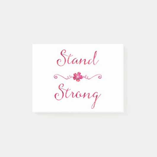 Sterke Inspirerend sterke roze prijsopgave Post-it® Notes (Voorkant)