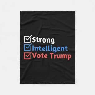 Sterke intelligente vrouwen voor Trump Girl Checkl Fleece Deken