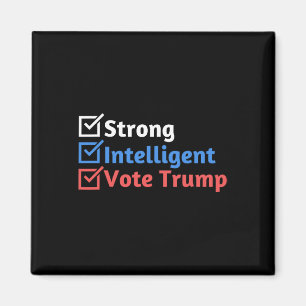 Sterke intelligente vrouwen voor Trump Girl Checkl Magneet