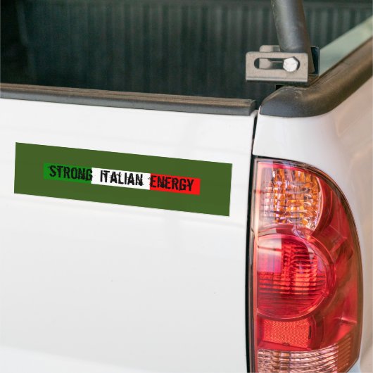 Sterke Italiaanse Bumpersticker energie (Op Truck)