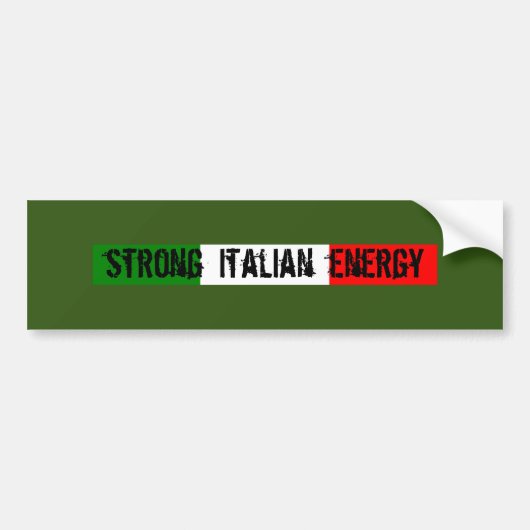 Sterke Italiaanse Bumpersticker energie (Voorkant)