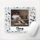 Sterke Joshua 1:9 Muismat Terrazzo Pattern (Met muis)