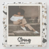 Sterke Joshua 1:9 Onderzetter van de Stone van het (Voorkant)