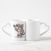 Sterke Kattenmoeder Koffiemok Set