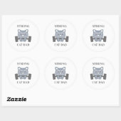 Sterke KattenPapa Ronde Sticker (Vel)