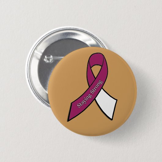 Sterke keel-, nek- en hoofdkanker Button (Voorkant /achterkant)
