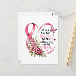 Sterke Keuze Borstkanker Bewustzijn Briefkaart