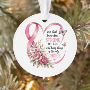 sterke keuze borstkanker bewustzijn ornament