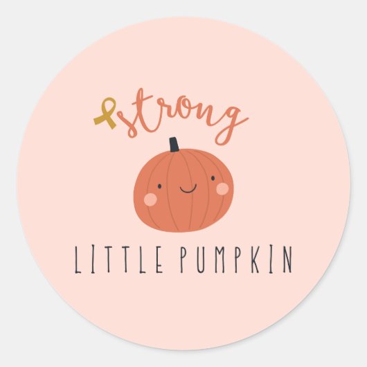 Sterke kleine pompoen kinderkanker Stickers (Voorkant)