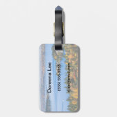 Sterke kleuren van de herfst in Bellevue Bagagelabel (Achterkant verticaal)