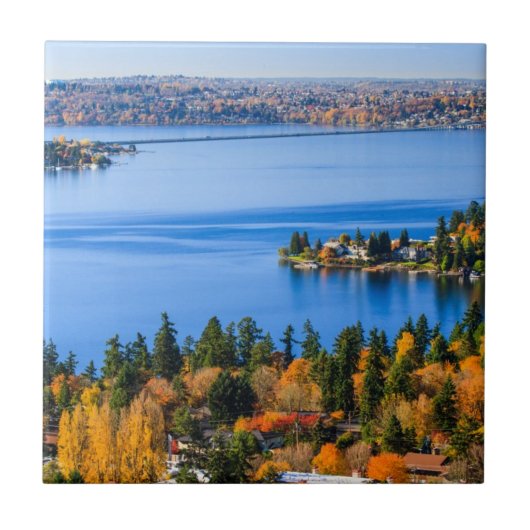 Sterke kleuren van de herfst in Bellevue Tegeltje (Voorkant)