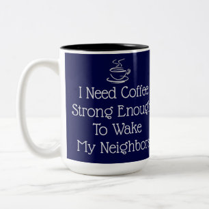 Sterke koffie-Humor Tweekleurige Koffiemok