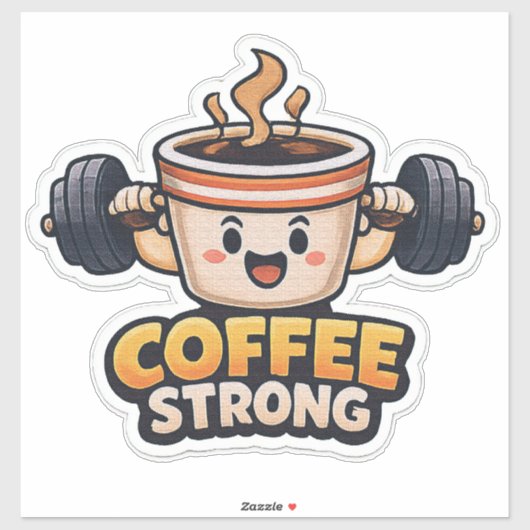 Sterke koffie sticker (Vel)