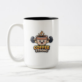 Sterke koffie tweekleurige koffiemok